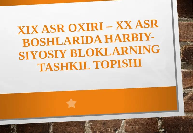 Harbiy-siyosiy bloklar