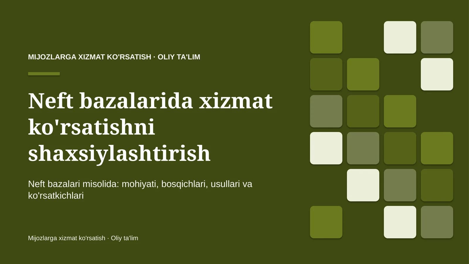 neft bazalarida xizmat ko'rsatishni shaxsiylashtirish 9866