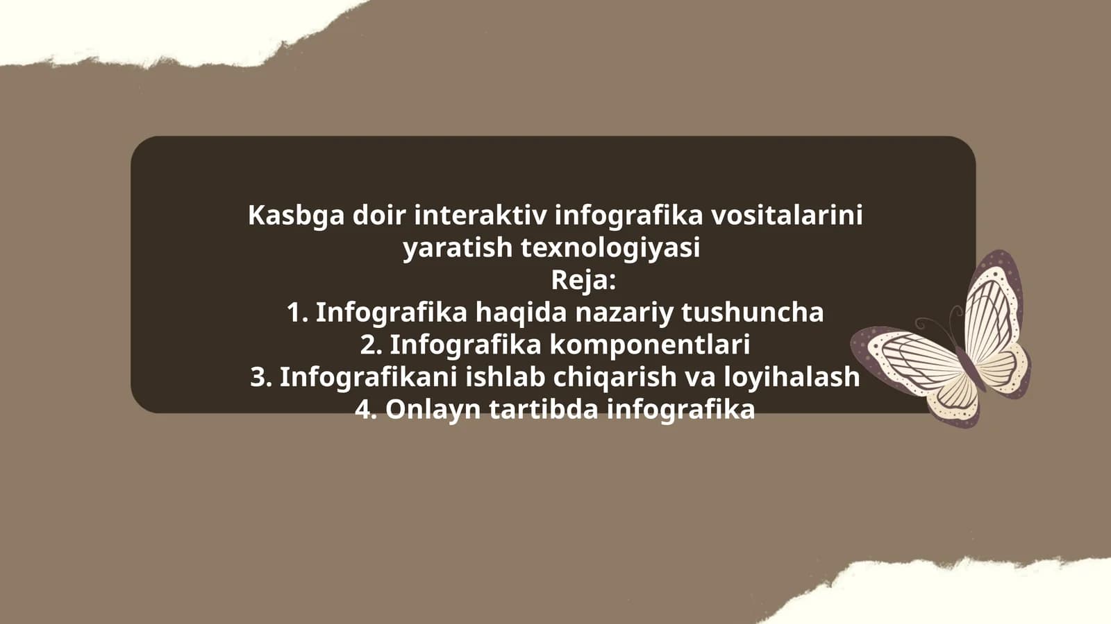 Kasbga doir interaktiv infografika vositalarini yaratish texnologiyasi