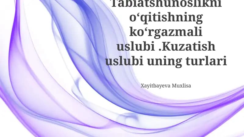Kuzatish usullari