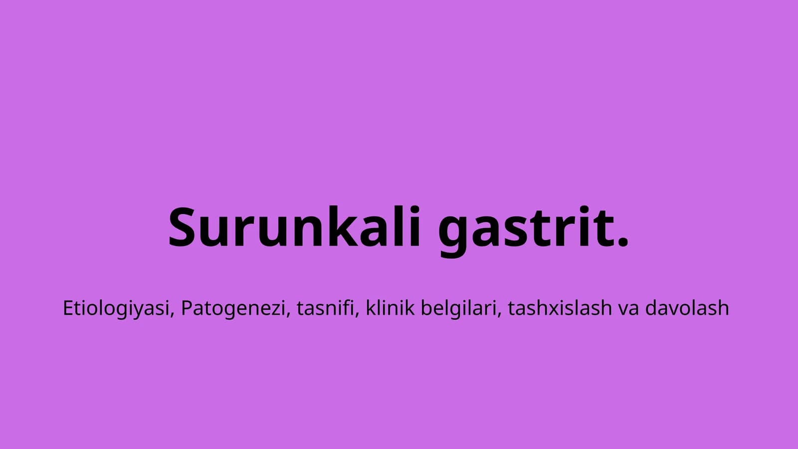 Surunkali gastrit