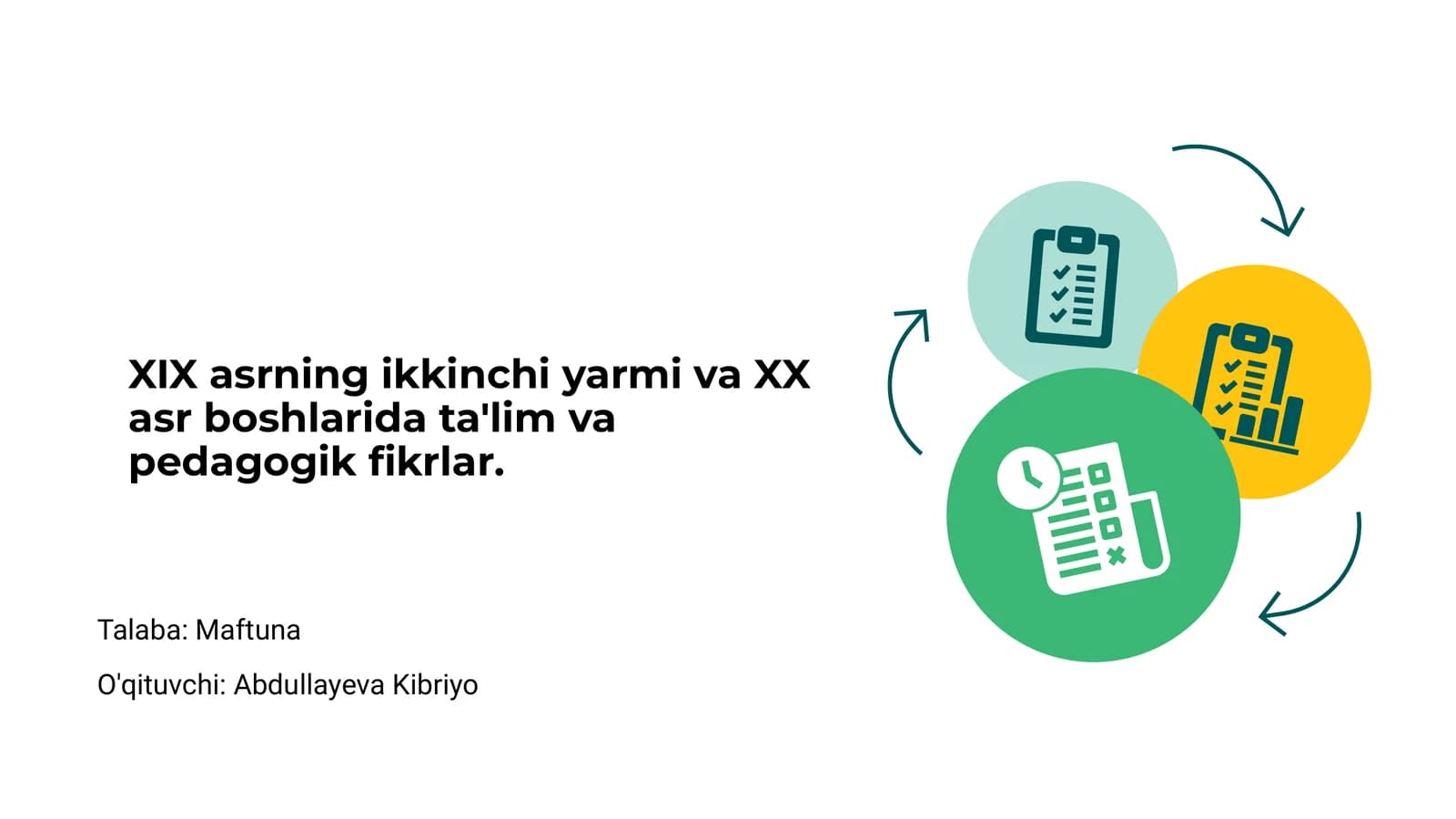 Ta'limning rivojlanish bosqichlari