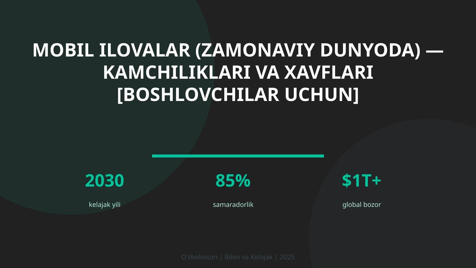 MOBIL ILOVALAR (ZAMONAVIY DUNYODA) — KAMCHILIKLARI VA XAVFLARI [BOSHLOVCHILAR UCHUN]