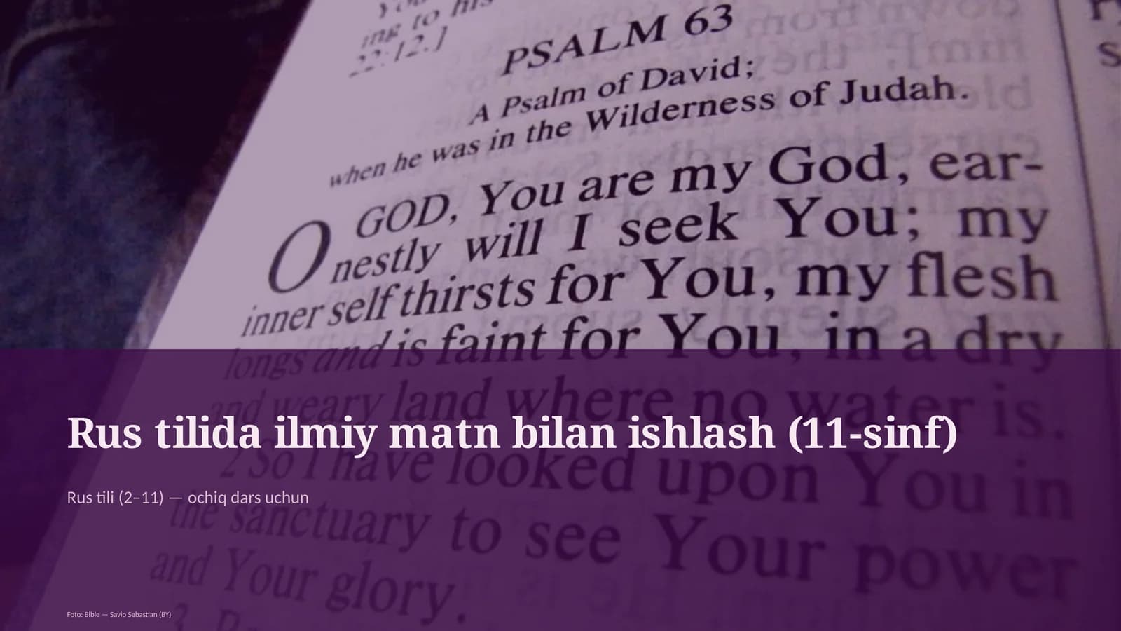 Rus tilida ilmiy matn bilan ishlash (11-sinf)