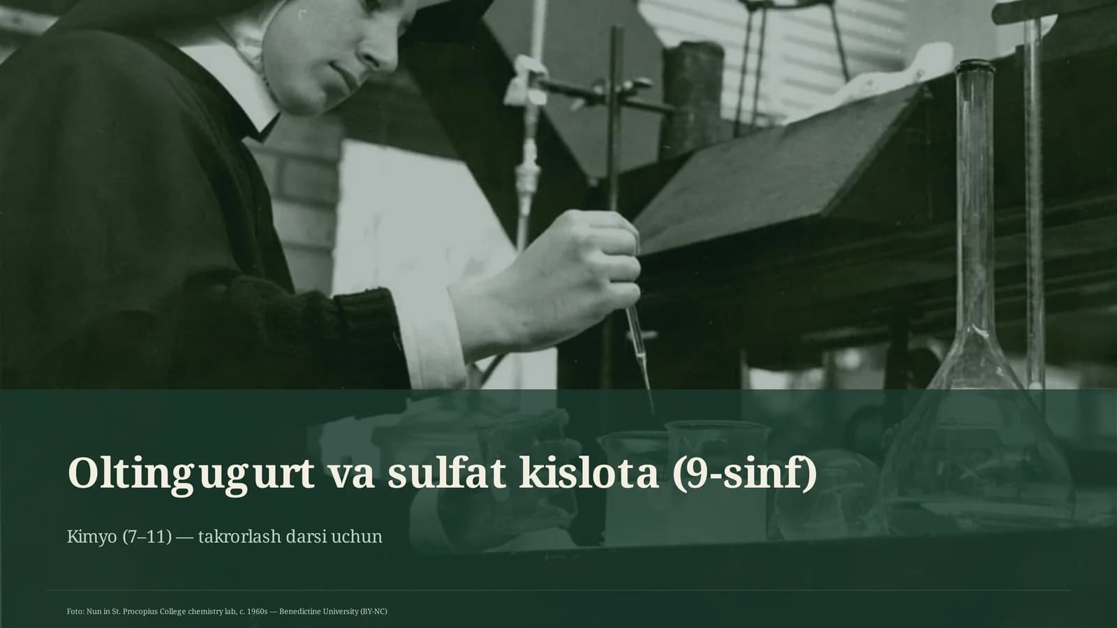 Oltingugurt va sulfat kislota (9-sinf)