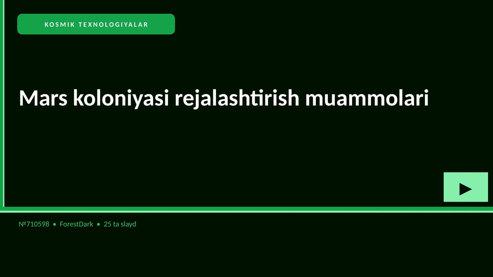 Mars koloniyasi rejalashtirish muammolari