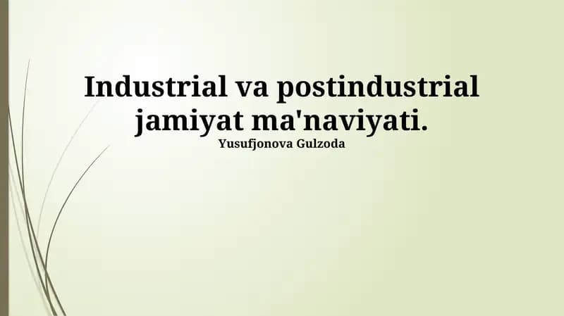 Ma'naviy qadriyatlarning o'zgarishi