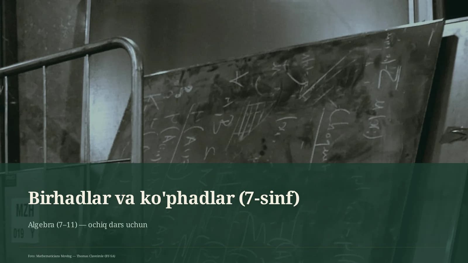 Birhadlar va ko'phadlar (7-sinf)