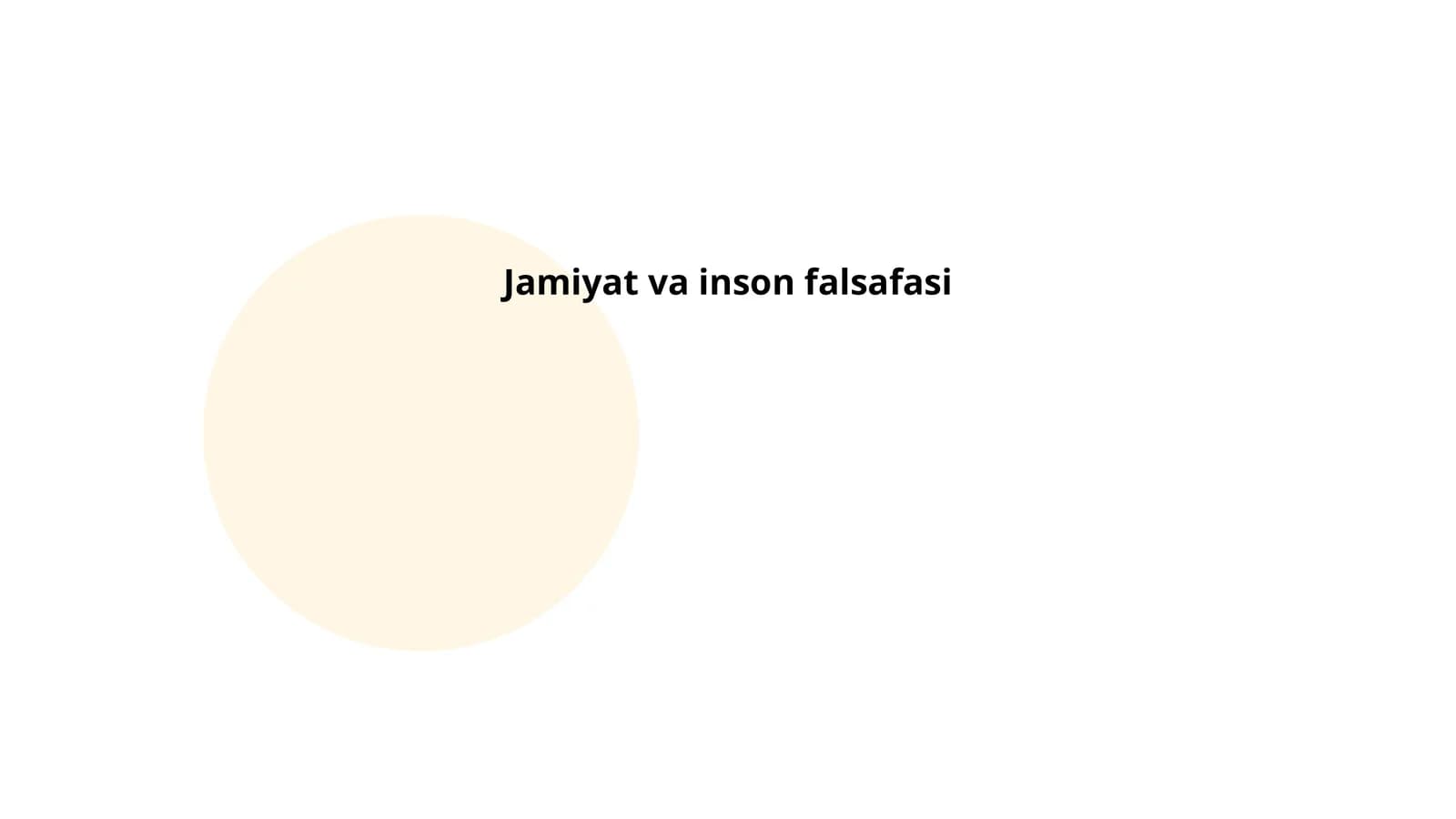 Jamiyat va inson falsafasi