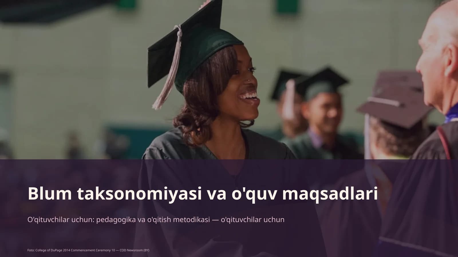 Blum taksonomiyasi va o'quv maqsadlari