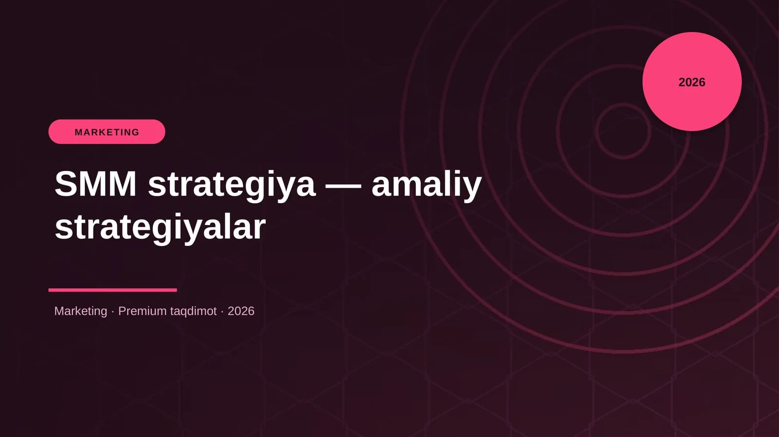SMM strategiya — amaliy strategiyalar