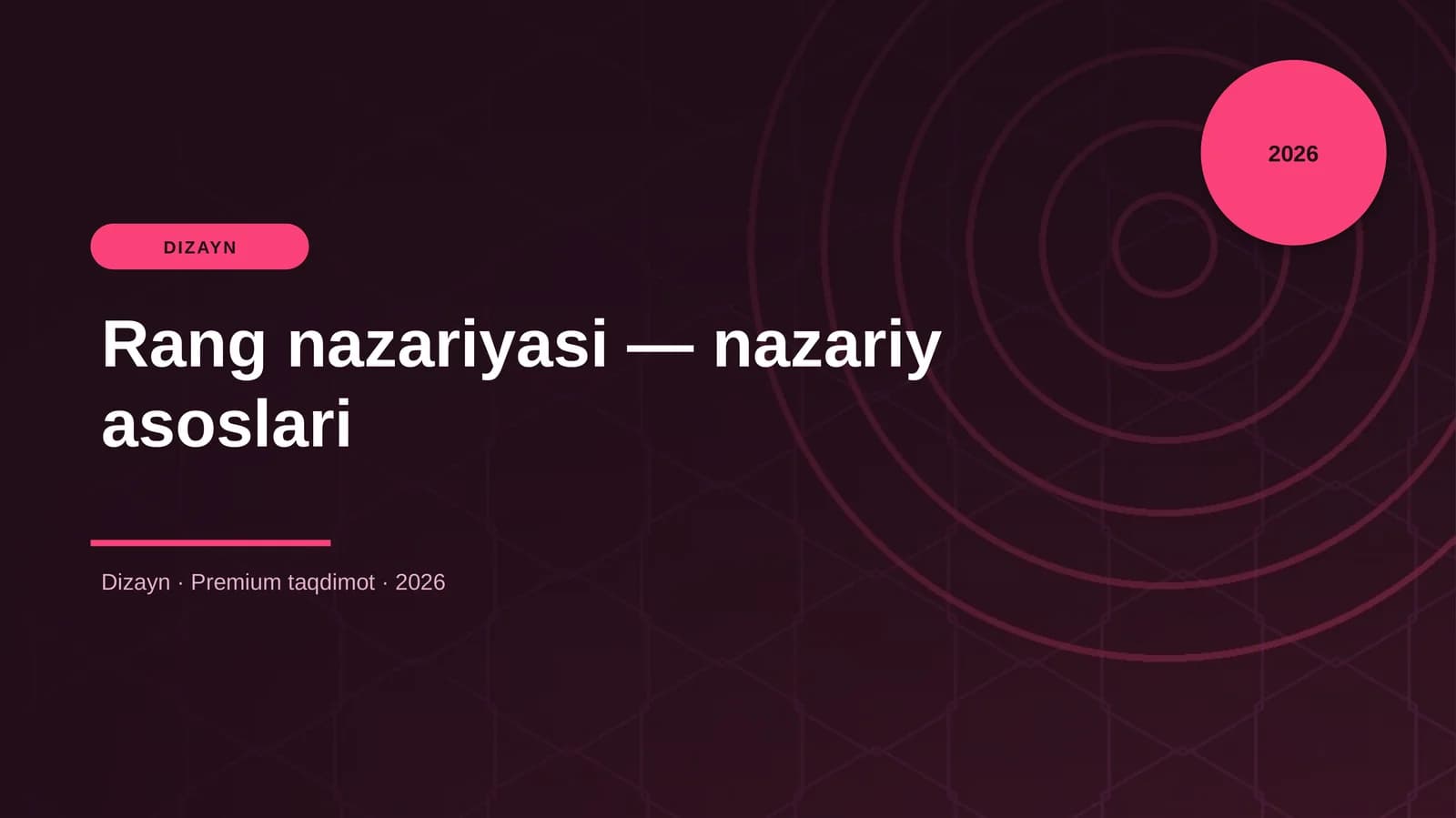 Rang nazariyasi - nazariy asoslari