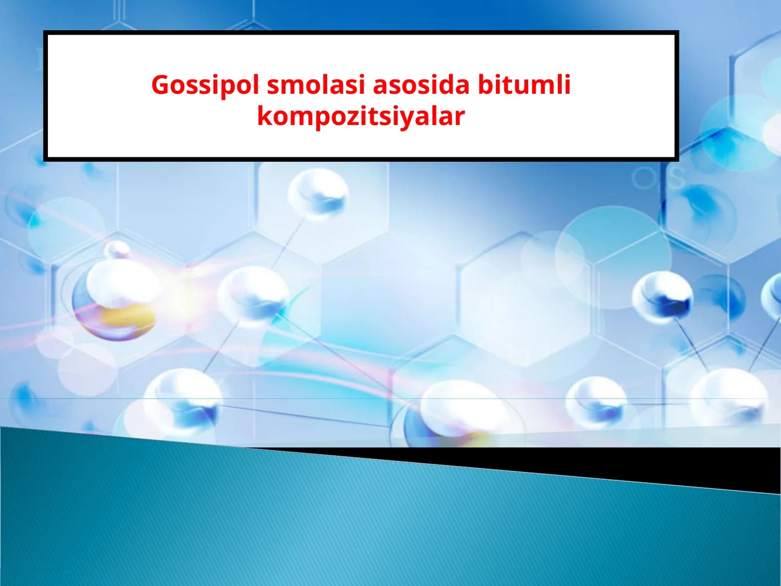 Gossipol smolasi asosida bitumli kompozitsiyalar