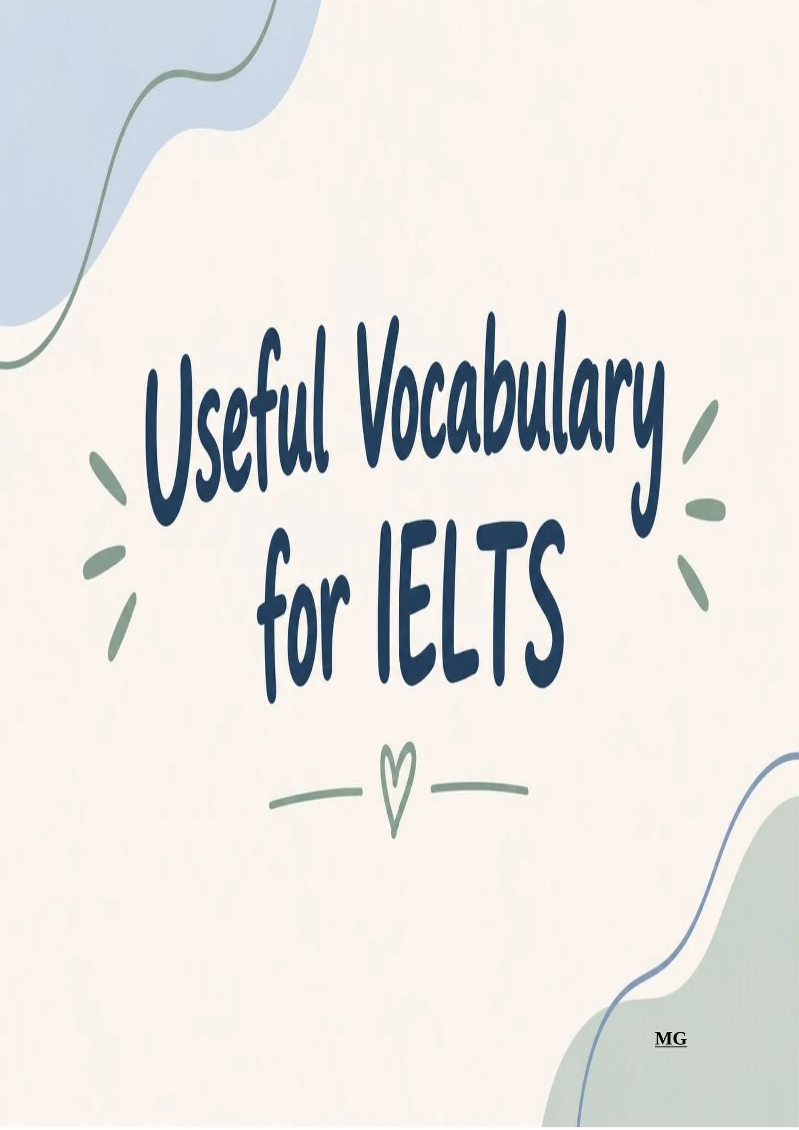 Useful Vocabulary for IELTS