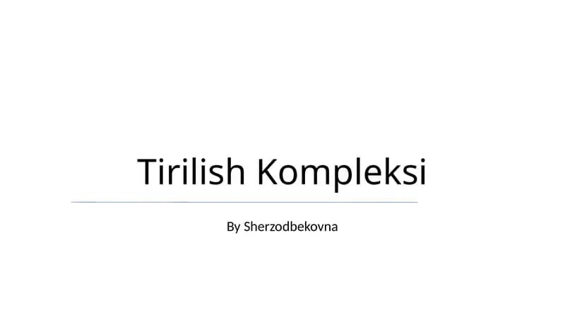 Tirilish Kompleksi