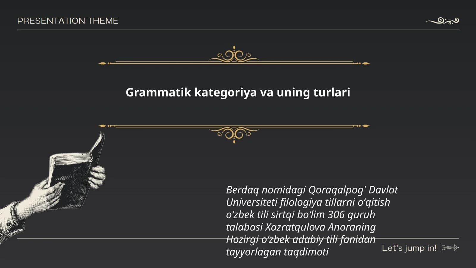 Grammatik kategoriya va uning turlari