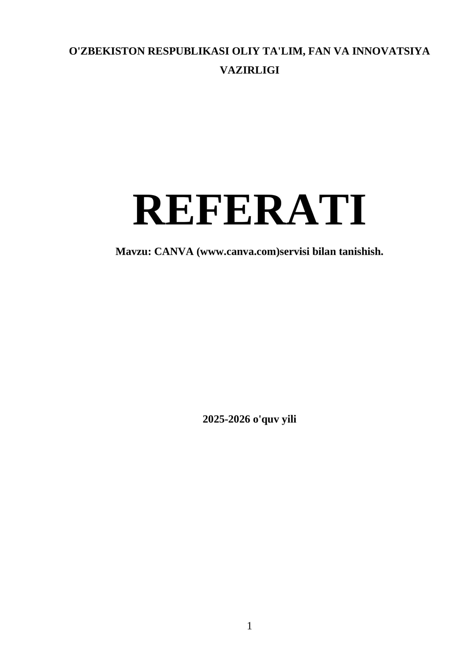 CANVA (www.canva.com)servisi bilan tanishish