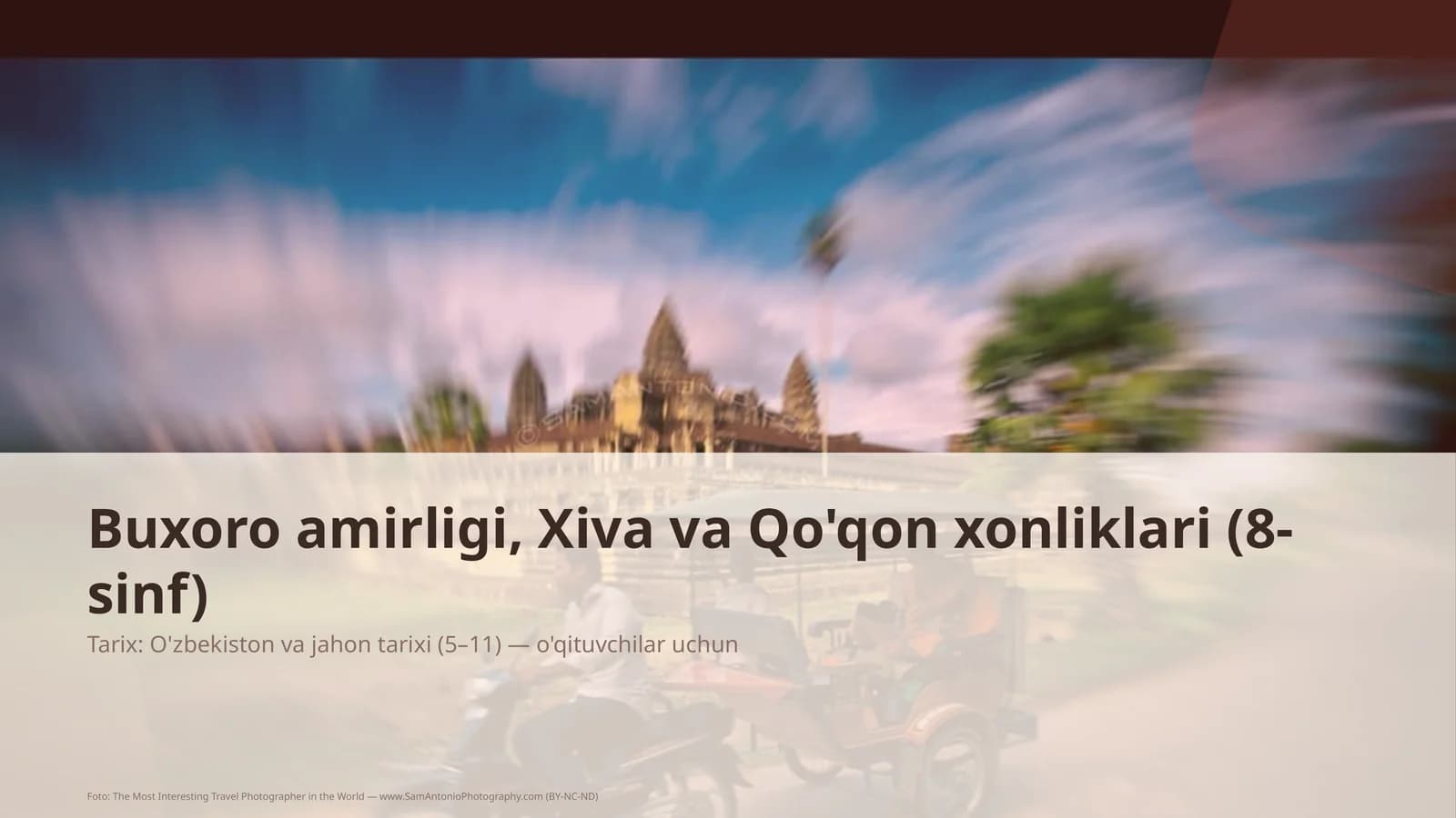 Buxoro amirligi, Xiva va Qo'qon xonliklari (8-sinf)