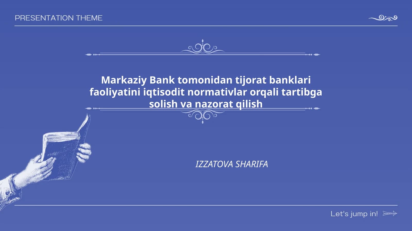 Markaziy Bank tomonidan tijorat banklari faoliyatini iqtisodit normativlar orqali tartibga solish