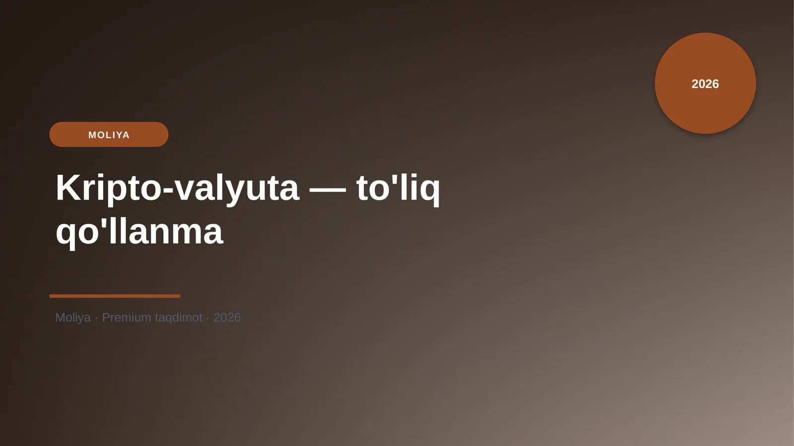 Kripto-valyuta — to'liq qo'llanma
