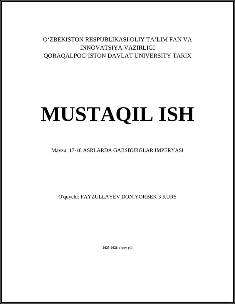 Gabsburglar Imperiyasi Tuzilishi