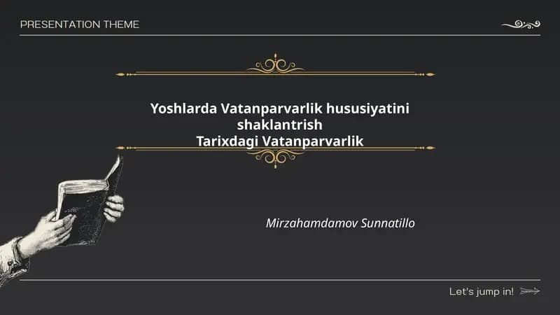 Vatanparvarlik hususiyatini shaklantrish