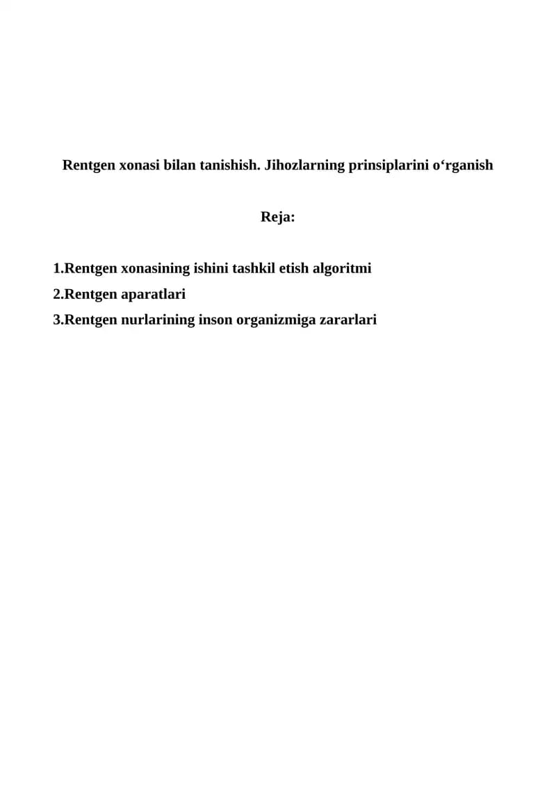 Rentgen xonasi