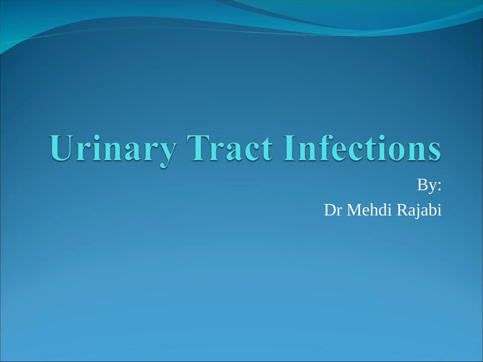 Urinary Tract Infection- definitions