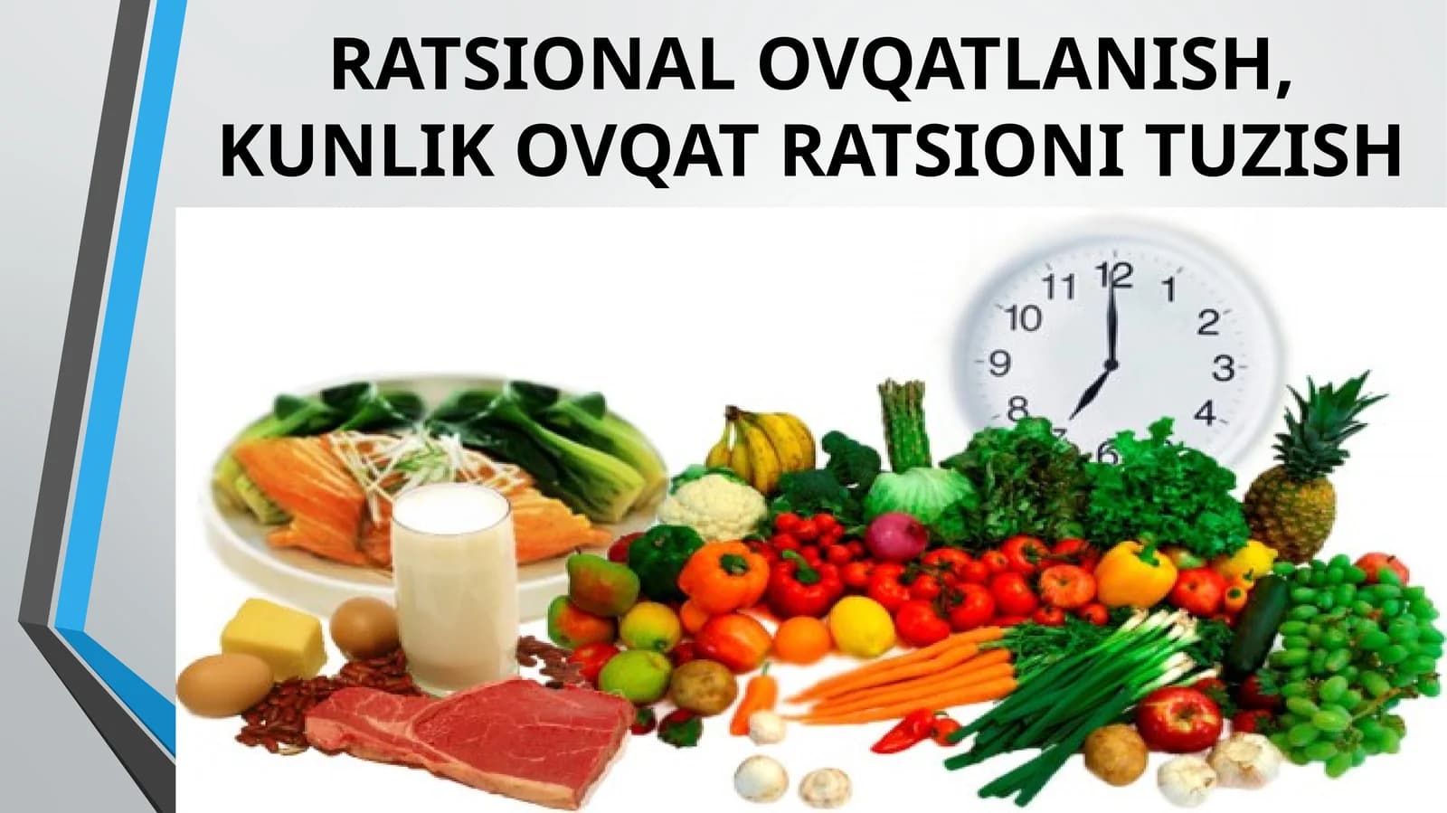 Ratsional ovqatlanish, kunlik ovqat ratsioni tuzish