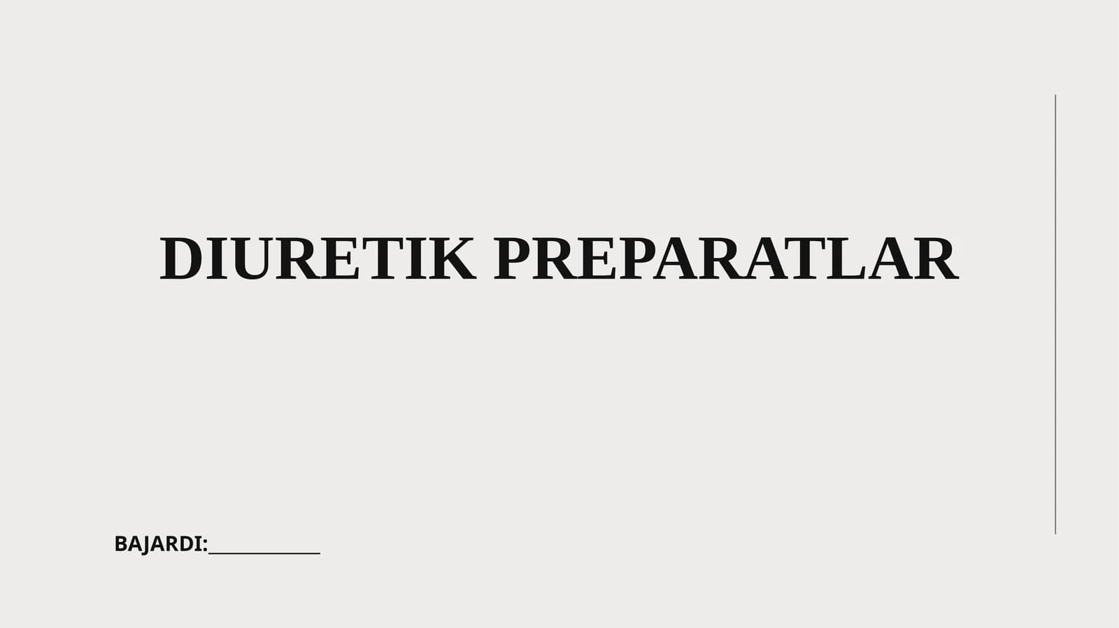 Diuretik Preparatlar