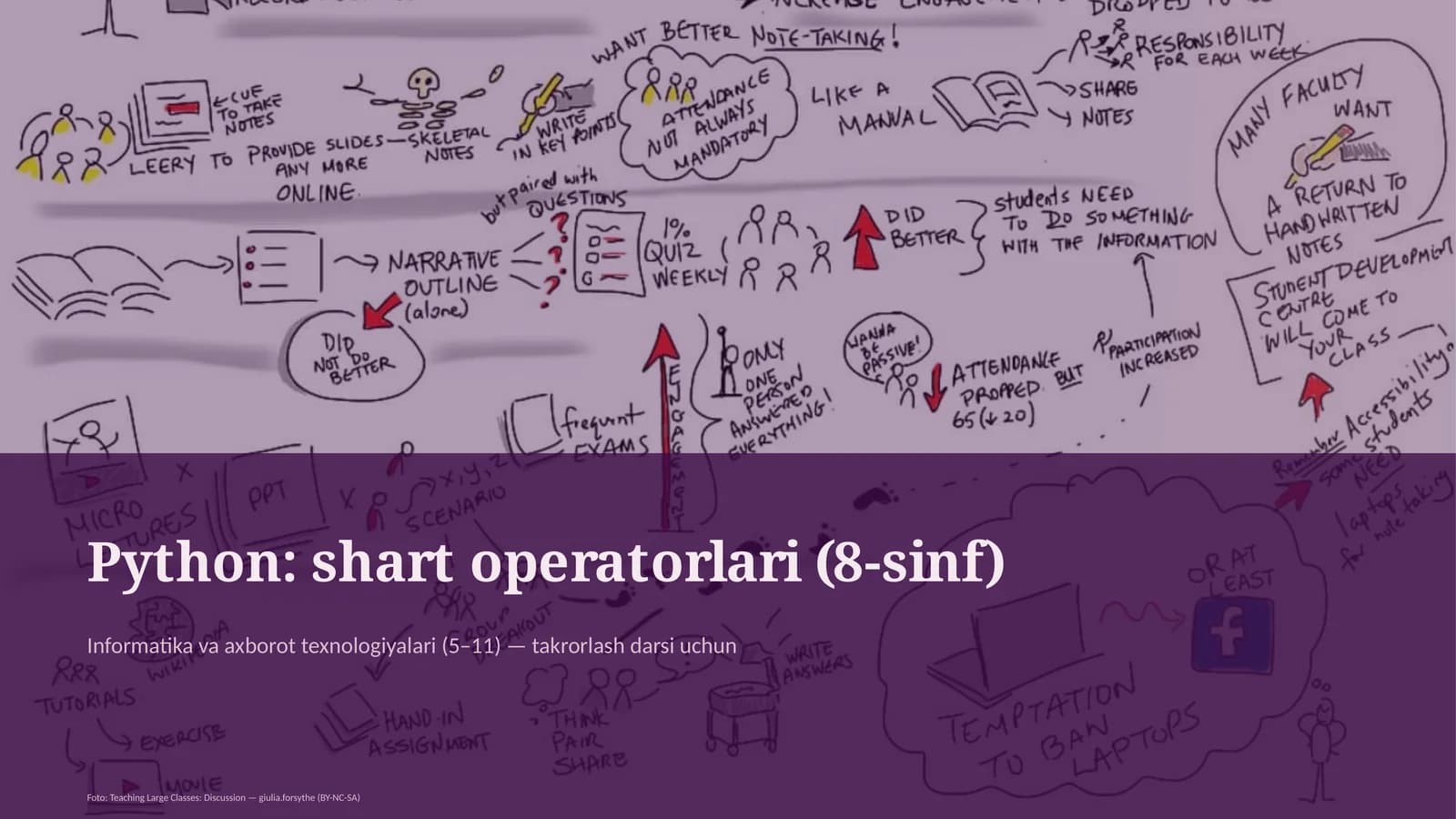 Python: shart operatorlari (8-sinf)