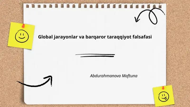 Global jarayonlar va barqaror taraqqiyot falsafasi