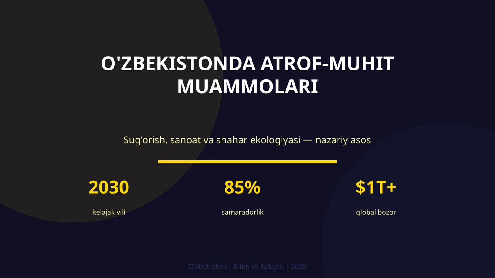 O'zbekistonda Atrof-Muhit Muammlari