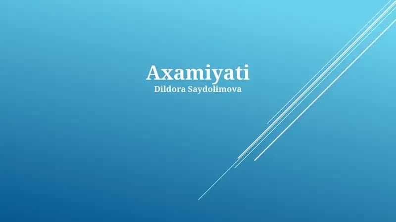 Axamiyati