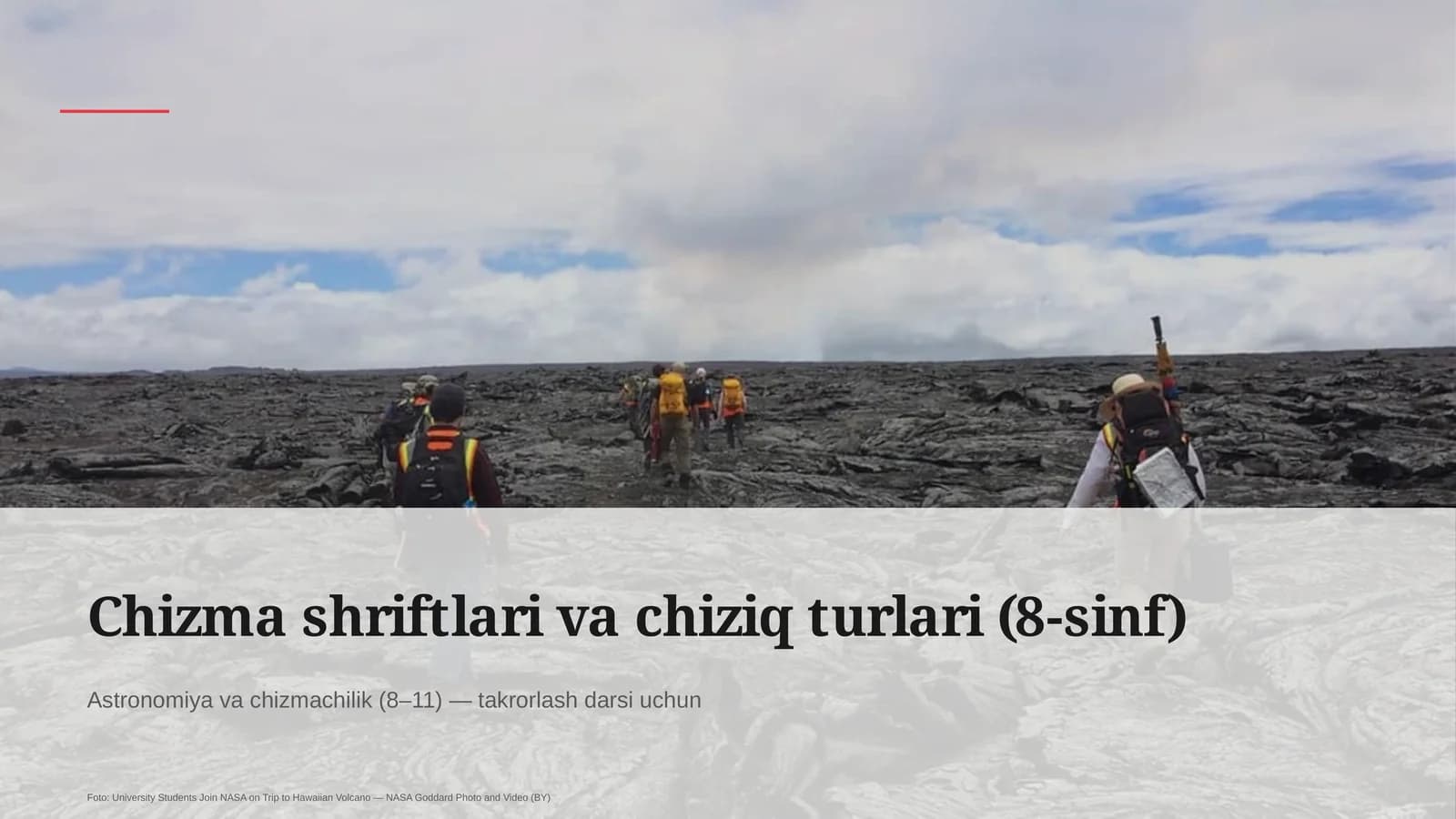 Chizma shriftlari va chiziq turlari (8-sinf)