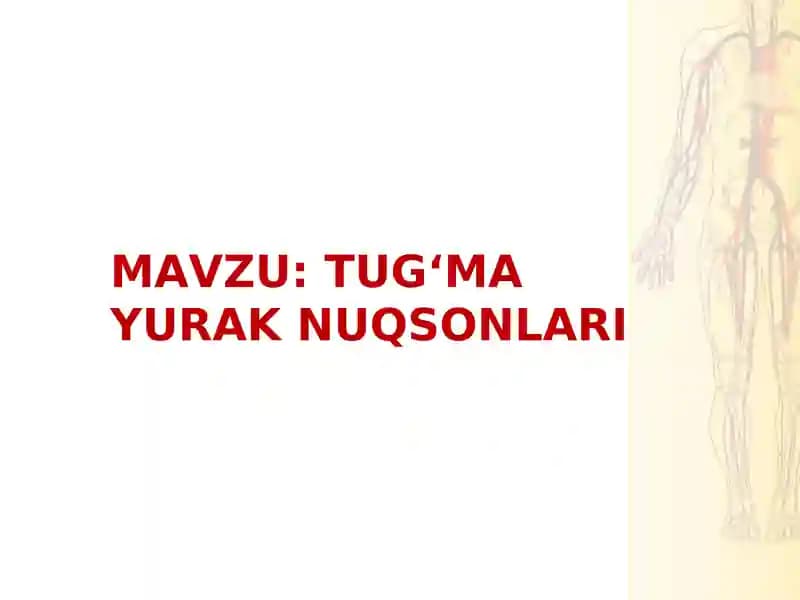 Tug‘mayurak nuqsonlari