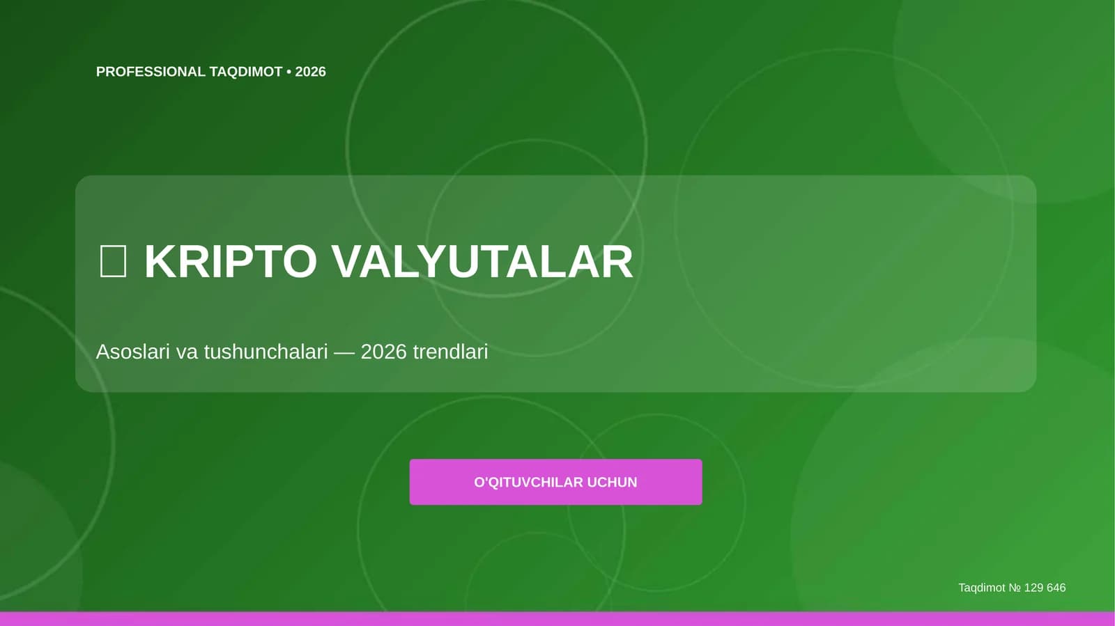 Kripto valyutalar: asoslari va tushunchalari (2026 trendlari)