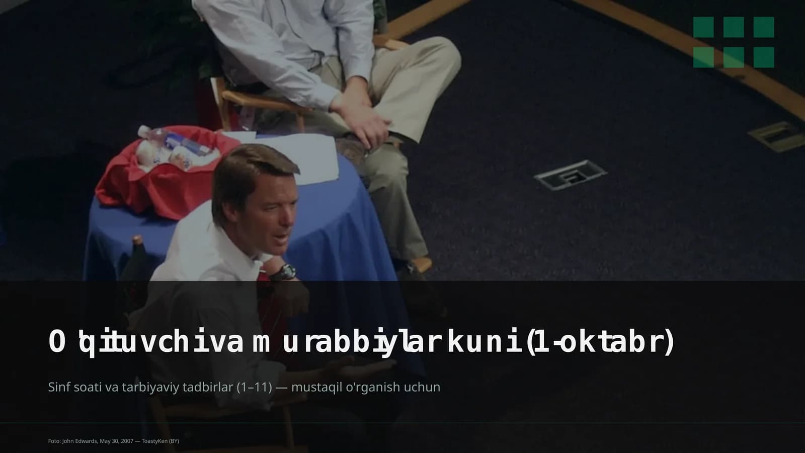 O'qituvchi va murabbiylar kuni (1-oktabr)