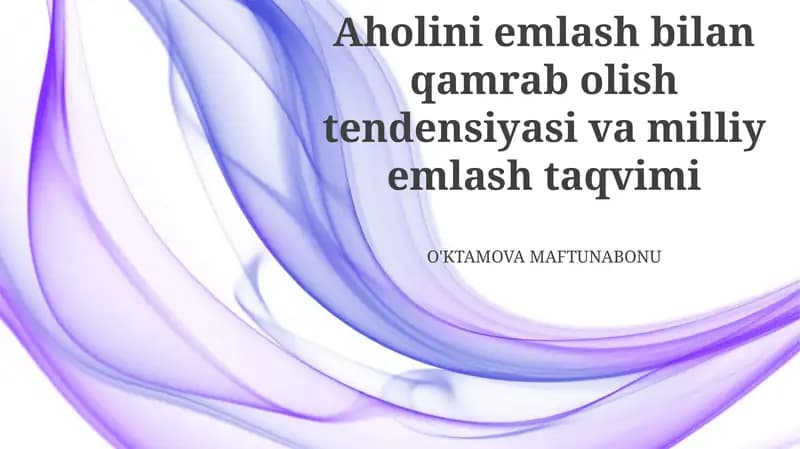 Aholini emlash bilan qamrab olish tendensiyasi va milliy emlash taqvimi
