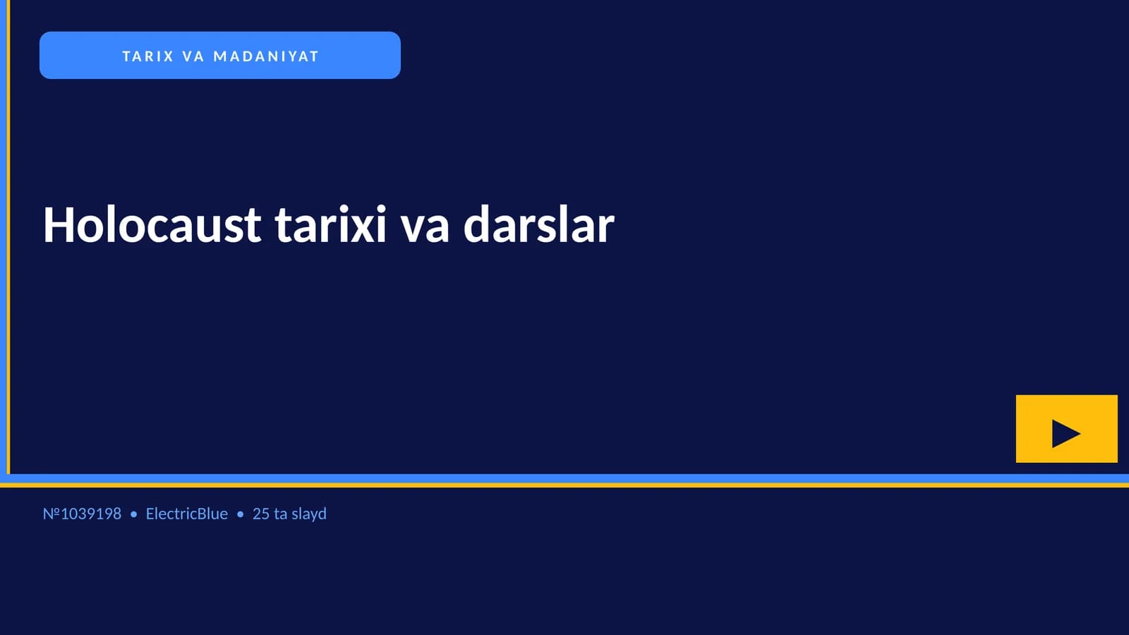 Holocaust tarixi va darslar