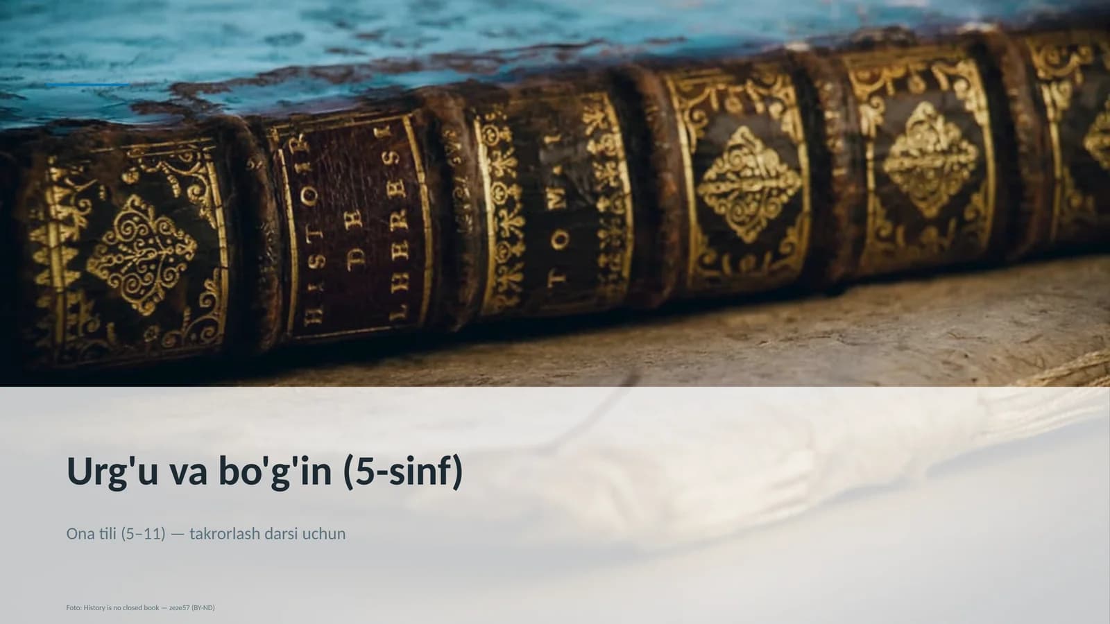 Urg'u va bo'g'in (5-sinf)