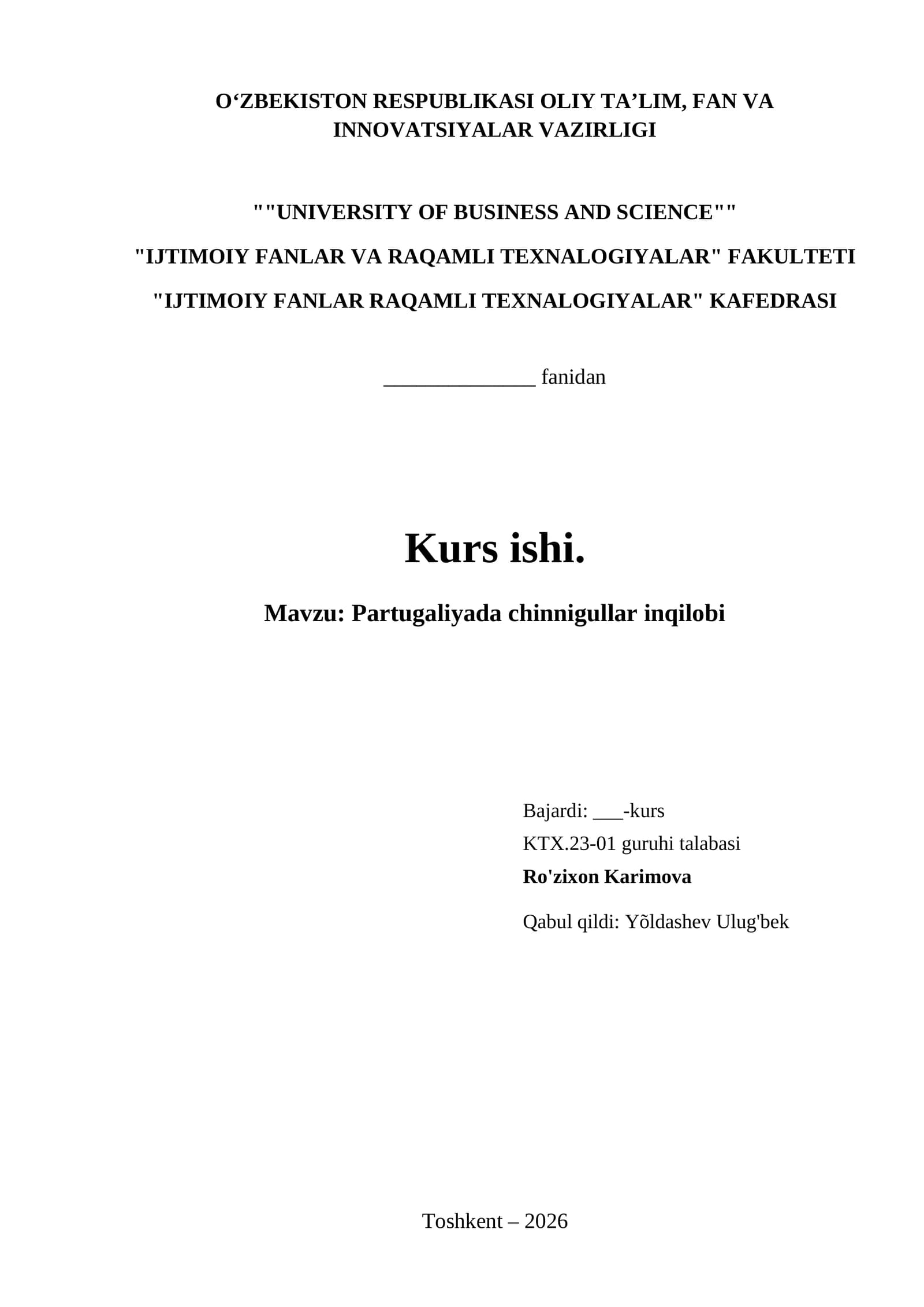 Partugaliyada chinnigullar inqilobi