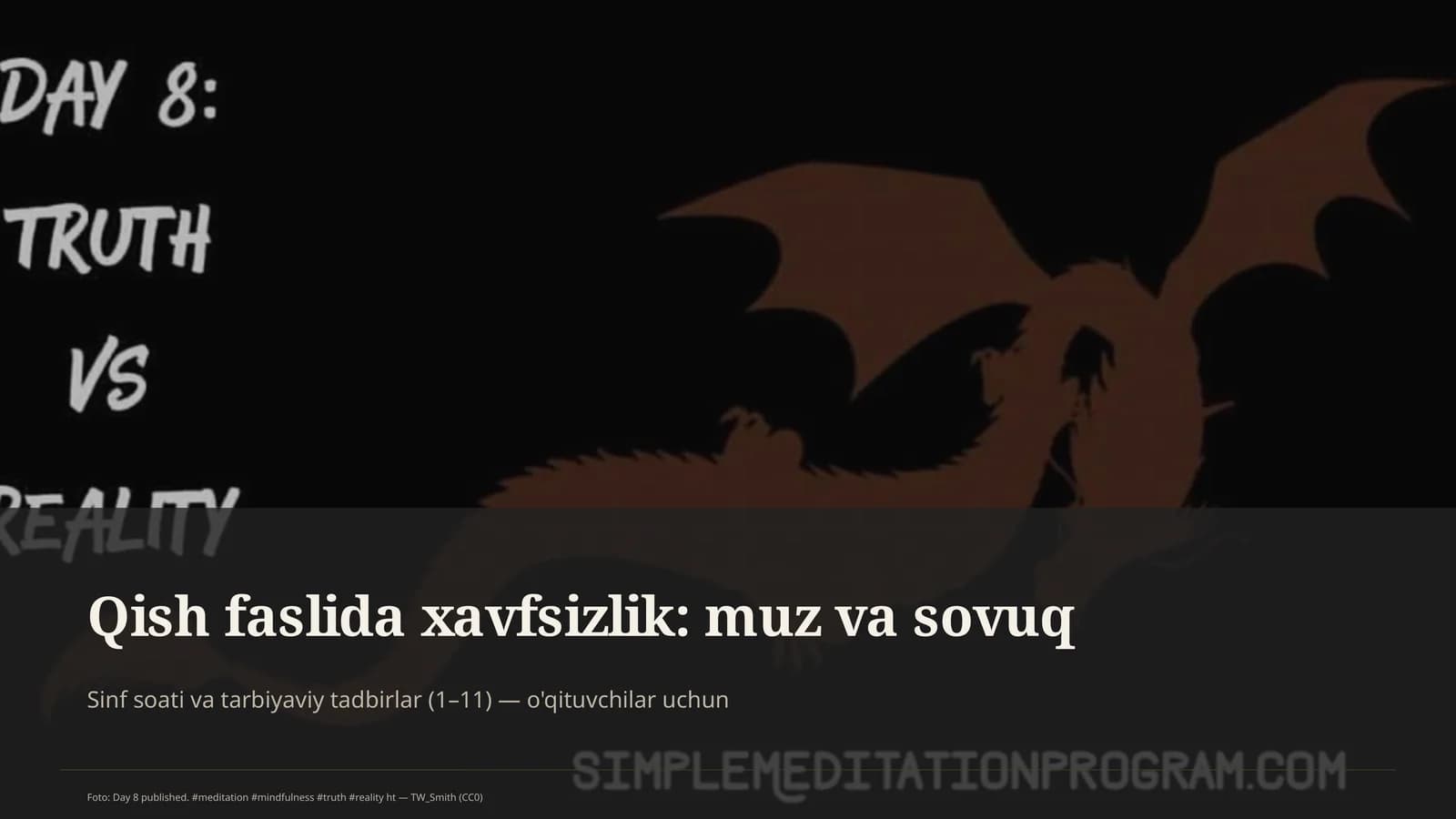 Qish faslida xavfsizlik: muz va sovuq