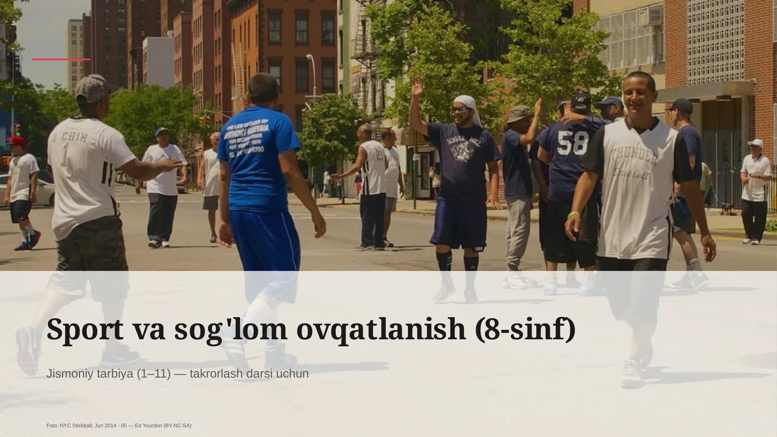 Sport va sog'lom ovqatlanish (8-sinf)