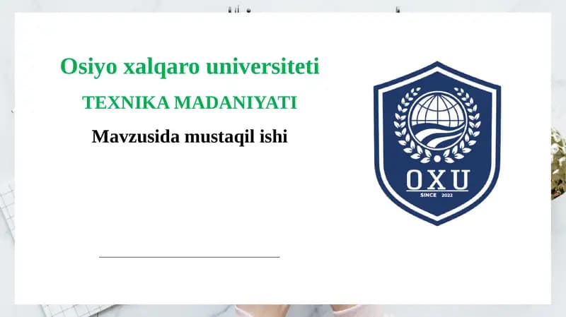 "Texnika madaniyati"