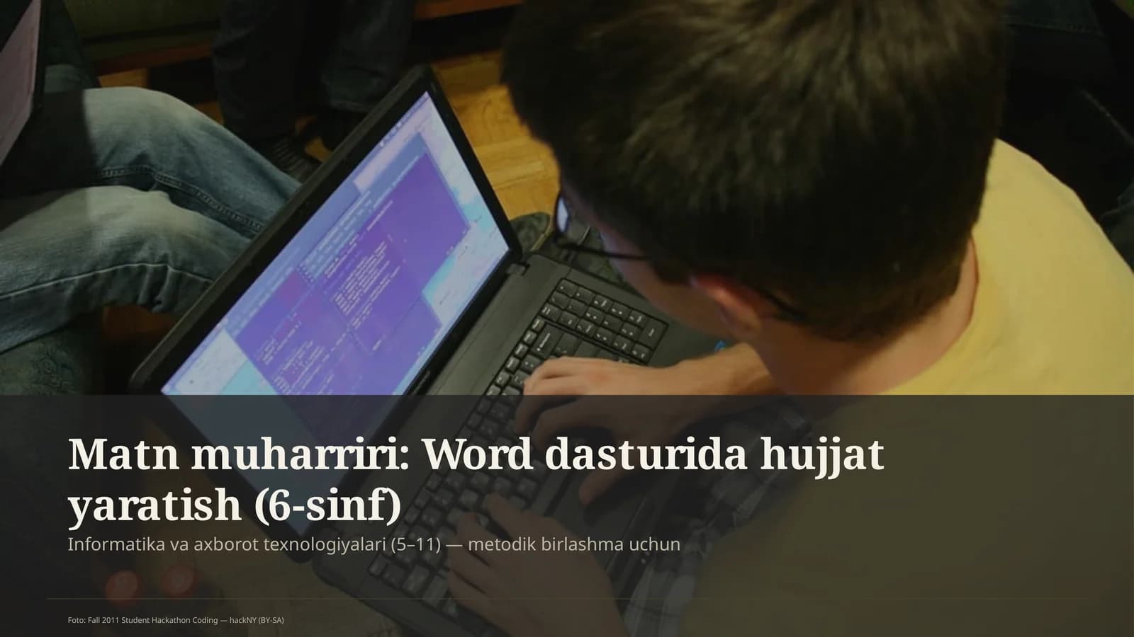 Word dasturida hujjat yaratish (6-sinf)