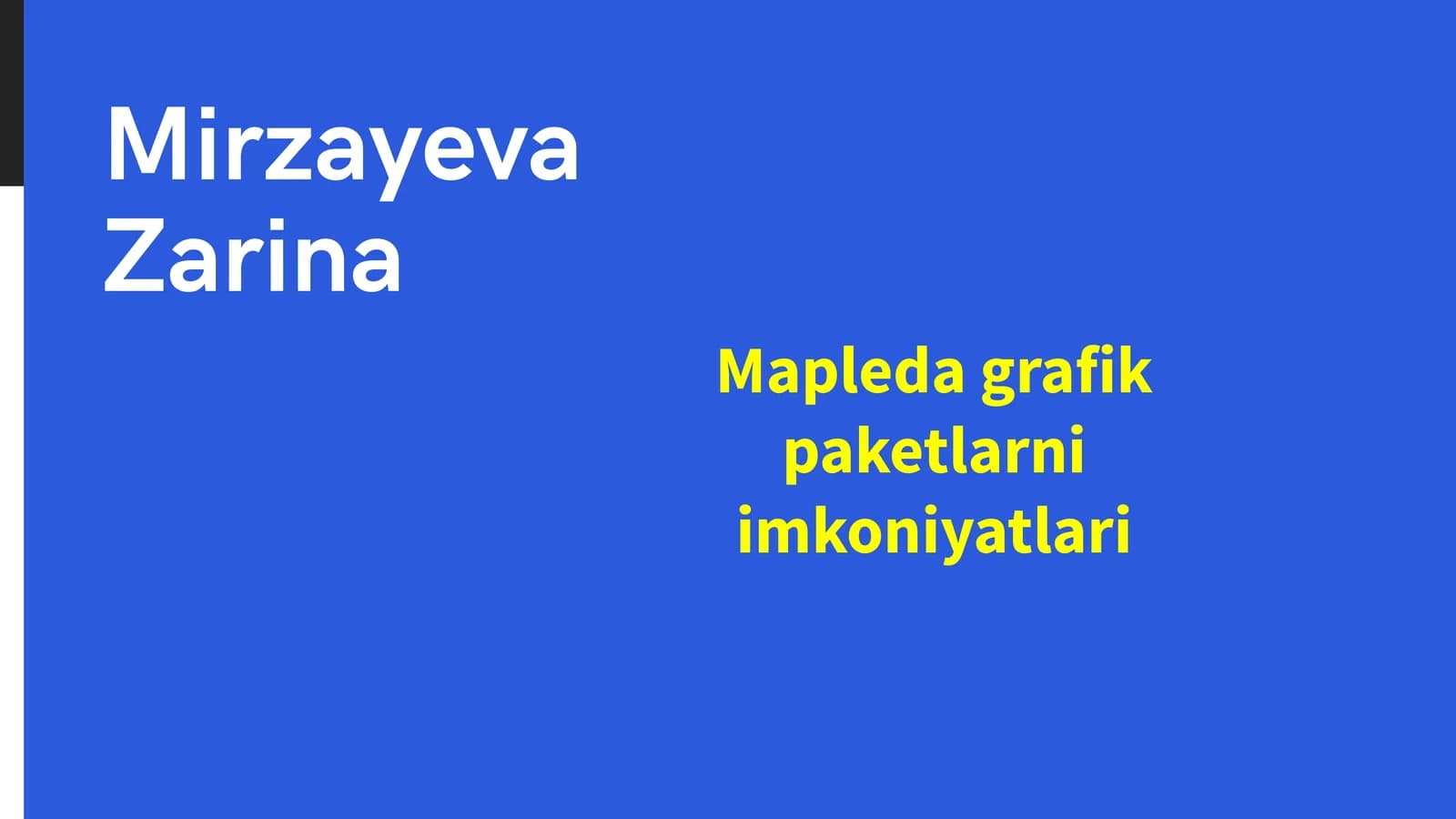 Mapleda grafik paketlarni imkoniyatlari