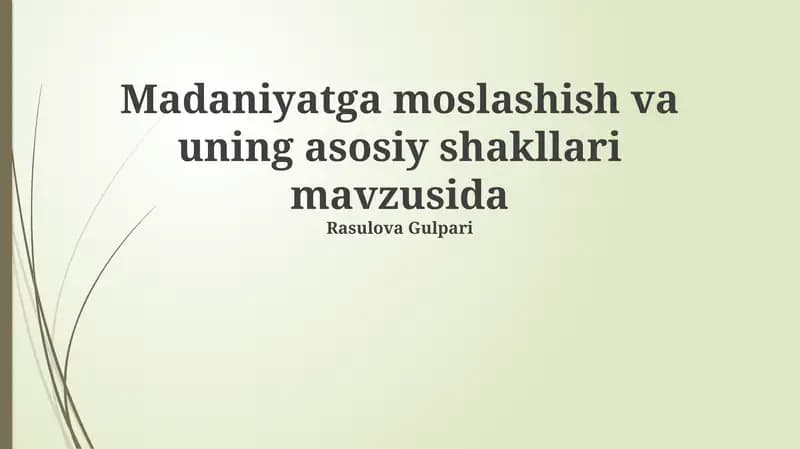Madaniy moslashuv