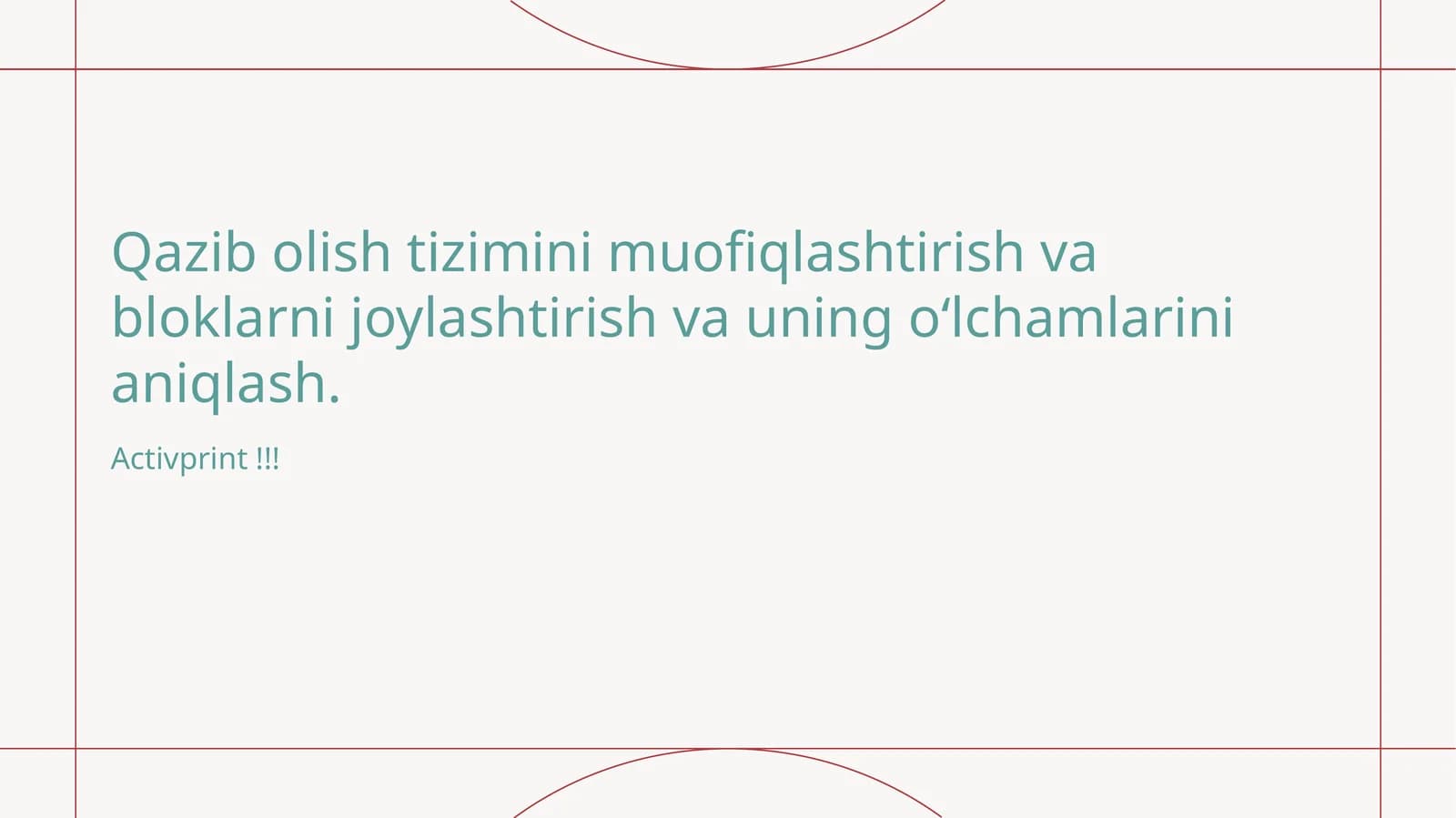 Qazib olish tizimini muofiqlashtirish va bloklarni joylashtirish va uning о‘lchamlarini aniqlash