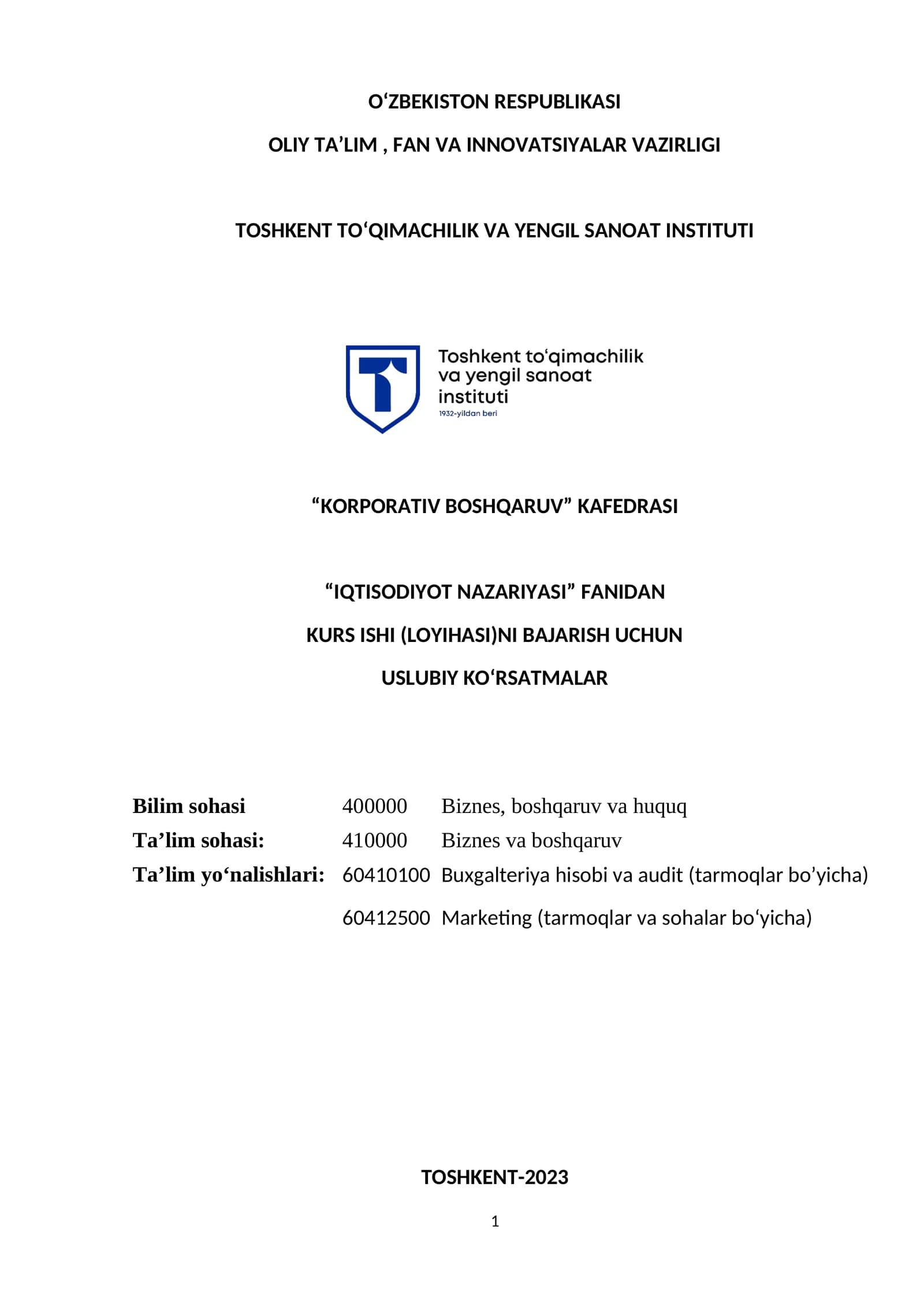 O'zbekiston tashqi savdo munosabatlari geografiyasining sifat jihatidan o'zgarib borishi